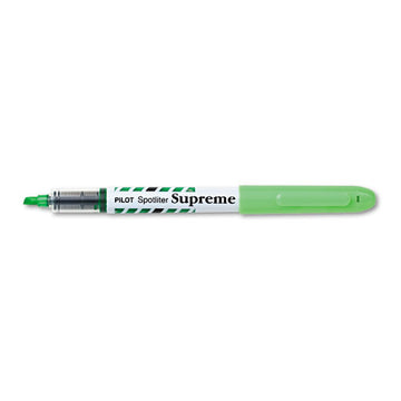 Pilot® Spotliter Supreme Highlighter, Fluorescent Green Ink, Chisel Tip, Green-white Barrel freeshipping - TVN Wholesale